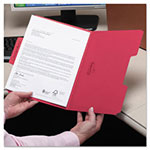 Smead SuperTab Colored File Folders, 1/3-Cut Tabs, Letter Size, 11 pt. Stock, Red, 100/Box view 3