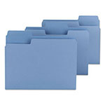 Smead SuperTab Colored File Folders, 1/3-Cut Tabs, Letter Size, 11 pt. Stock, Blue, 100/Box view 2