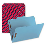 Smead Top Tab Colored 2-Fastener Folders, 1/3-Cut Tabs, Letter Size, Blue, 50/Box view 2