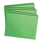 Smead Reinforced Top Tab Colored File Folders, Straight Tab, Letter Size, Green, 100/Box view 4