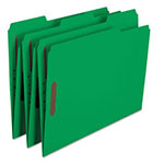 Smead Top Tab Colored 2-Fastener Folders, 1/3-Cut Tabs, Letter Size, Green, 50/Box view 2