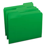 Smead Colored File Folders, 1/3-Cut Tabs, Letter Size, Green, 100/Box view 1