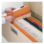 Smead Reinforced Top Tab Colored File Folders, Straight Tab, Letter Size, Orange, 100/Box view 1