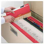 Smead Reinforced Top Tab Colored File Folders, Straight Tab, Letter Size, Red, 100/Box view 3
