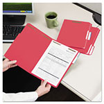 Smead Top Tab Colored 2-Fastener Folders, 1/3-Cut Tabs, Letter Size, Red, 50/Box view 2