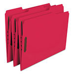 Smead Top Tab Colored 2-Fastener Folders, 1/3-Cut Tabs, Letter Size, Red, 50/Box view 3