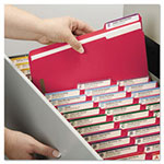 Smead Top Tab Colored 2-Fastener Folders, 1/3-Cut Tabs, Letter Size, Red, 50/Box view 4