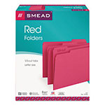 Smead Colored File Folders, 1/3-Cut Tabs, Letter Size, Red, 100/Box view 2