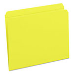 Smead Reinforced Top Tab Colored File Folders, Straight Tab, Letter Size, Yellow, 100/Box view 1