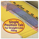 Smead Reinforced Top Tab Colored File Folders, Straight Tab, Letter Size, Yellow, 100/Box view 3
