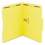 Smead Top Tab Colored 2-Fastener Folders, 1/3-Cut Tabs, Letter Size, Yellow, 50/Box view 3