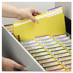 Smead Top Tab Colored 2-Fastener Folders, 1/3-Cut Tabs, Letter Size, Yellow, 50/Box view 4