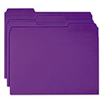 Smead Reinforced Top Tab Colored File Folders, 1/3-Cut Tabs, Letter Size, Purple, 100/Box view 2