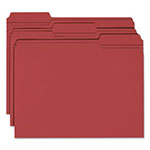 Smead Reinforced Top Tab Colored File Folders, 1/3-Cut Tabs, Letter Size, Maroon, 100/Box view 1