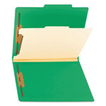 Smead Colored Top Tab Classification Folders, 1 Divider, Letter Size, Green, 10/Box view 4