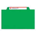 Smead Colored Top Tab Classification Folders, 1 Divider, Letter Size, Green, 10/Box view 5