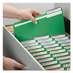 Smead Colored Pressboard Folders with Two SafeSHIELD Coated Fasteners, 1/3-Cut Tabs, Letter Size, Green, 25/Box view 3