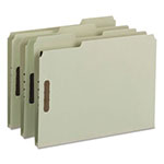 Smead 100% Recycled Pressboard Fastener Folders, Letter Size, Gray-Green, 25/Box view 1