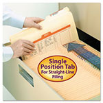 Smead Reinforced Guide Height File Folders, 2/5-Cut Tabs, Right of Center, Legal Size, Manila, 100/Box view 5