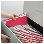 Smead Reinforced Top Tab Colored File Folders, 1/3-Cut Tabs, Legal Size, Red, 100/Box view 3