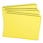 Smead Reinforced Top Tab Colored File Folders, Straight Tab, Legal Size, Yellow, 100/Box view 1