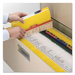 Smead Reinforced Top Tab Colored File Folders, Straight Tab, Legal Size, Yellow, 100/Box view 5