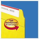 Smead Reinforced Top Tab Colored File Folders, 1/3-Cut Tabs, Legal Size, Yellow, 100/Box view 4