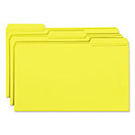 Smead Reinforced Top Tab Colored File Folders, 1/3-Cut Tabs, Legal Size, Yellow, 100/Box view 5