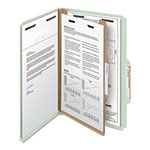 Smead 100% Recycled Pressboard Classification Folders, 1 Divider, Legal Size, Gray-Green, 10/Box view 5