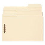 Smead SuperTab Reinforced Guide Height 2-Fastener Folders, 1/3-Cut Tabs, Legal Size, 11 pt. Manila, 50/Box view 1