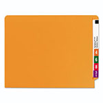 Smead Reinforced End Tab Colored Folders, Straight Tab, Letter Size, Orange, 100/Box view 1