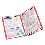 Smead Heavyweight Colored End Tab Folders with Two Fasteners, Straight Tab, Letter Size, Red, 50/Box view 1