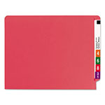 Smead Heavyweight Colored End Tab Folders with Two Fasteners, Straight Tab, Letter Size, Red, 50/Box view 2