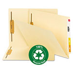 Smead 100% Recycled Manila End Tab Folders with Two Fasteners, Straight Tab, Letter Size, 50/Box view 5