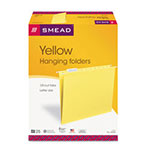 Smead Colored Hanging File Folders, Letter Size, 1/5-Cut Tab, Yellow, 25/Box view 2