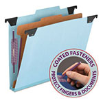 Smead FasTab Hanging Pressboard Classification Folders, Letter Size, 1 Divider, Blue view 1