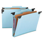 Smead FasTab Hanging Pressboard Classification Folders, Letter Size, 1 Divider, Blue view 3