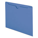 Smead Colored File Jackets with Reinforced Double-Ply Tab, Straight Tab, Letter Size, Blue, 100/Box view 1