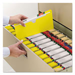 Smead Colored File Jackets with Reinforced Double-Ply Tab, Straight Tab, Letter Size, Yellow, 100/Box view 2