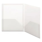 Smead Frame View Poly Two-Pocket Folder, 11 x 8 1/2, Clear/Oyster, 5/Pack view 1