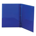Smead Poly Two-Pocket Folder w/Fasteners, 11 x 8 1/2, Blue, 25/Box view 1