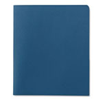 Smead Two-Pocket Folder, Embossed Leather Grain Paper, Blue, 25/Box view 1