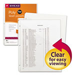 Smead Organized Up Poly Slash Jackets, 2-Sections, Letter Size, Clear, 5/Pack view 2