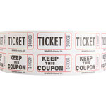 Sparco Check Ticket, Roll, Double with Coupon, 2000 Ct, White view 2
