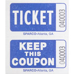 Sparco roll tickets, double with coupon, 2000 tickets per roll, blue view 4