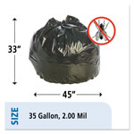 Stout Insect-Repellent Trash Bags, 33 gal, 1.3 mil, 33