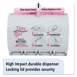 Stout Plastic Feminine Hygiene Disposal Bag Dispenser, Gray view 1