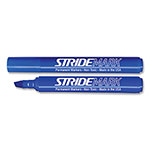 Stride StrideMark Tank Permanent Marker, Broad Chisel Tip, Blue, 12/Pack view 2