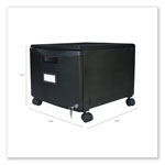 Storex Single-Drawer Mobile Filing Cabinet, 14.75w x 18.25d x 12.75h, Black view 1