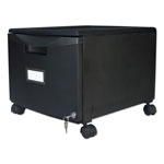 Storex Single-Drawer Mobile Filing Cabinet, 14.75w x 18.25d x 12.75h, Black view 2